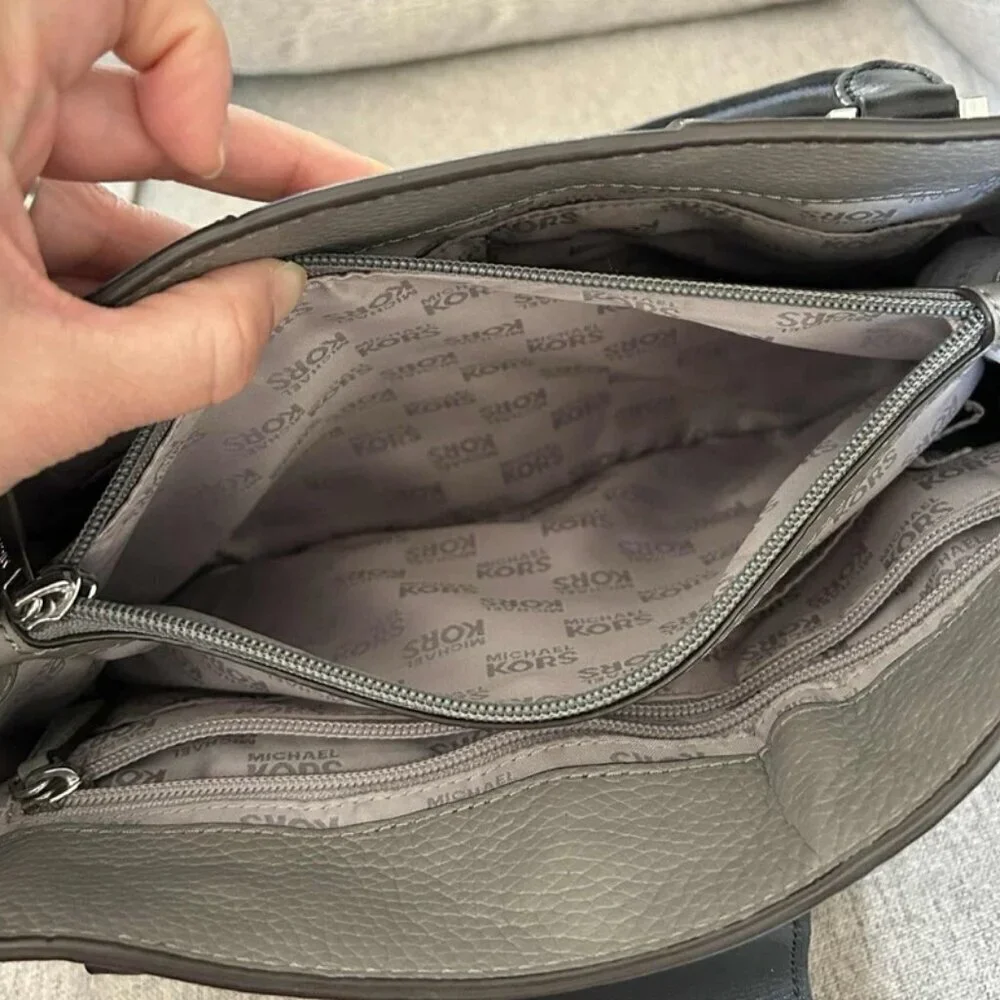 Michael Kors Marlene Pebbled Leather Work Tote Bag